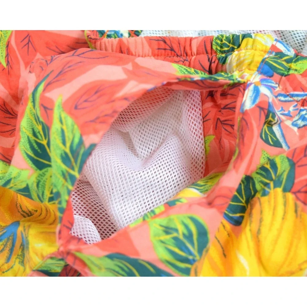 VTG 90s Polo Sport Ralph Lauren Tropical‎ Hibiscus Swim Trunks Shorts Men's XL